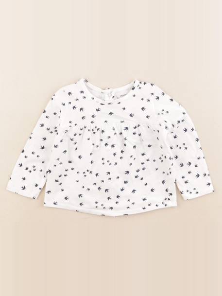 Tee-shirt - 6 mois Blanc, bleu 1 - vertbaudet enfant 