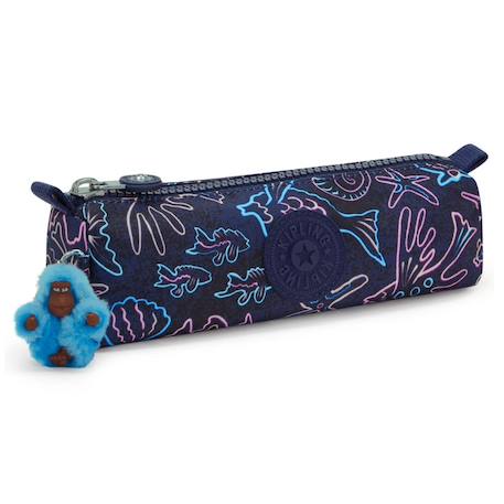 Garçon-Trousse fille nylon lisse avec porte-clé singe