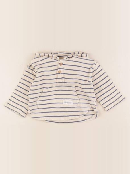 Sweat - 9 mois Beige, bleu 1 - vertbaudet enfant 