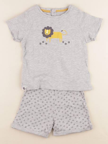 Pyjama coton - 36 mois Gris 1 - vertbaudet enfant 