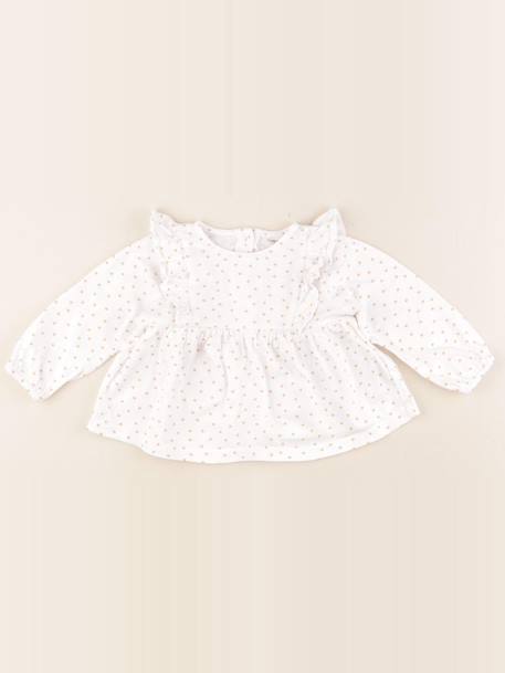 Tee-shirt - 12 mois Blanc, or 1 - vertbaudet enfant 