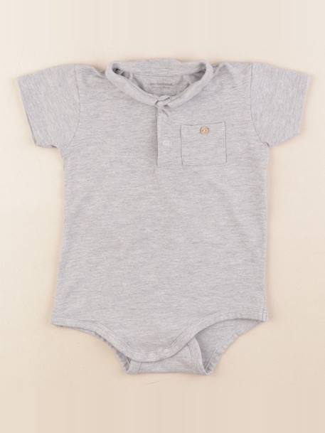 Body à col - 24 mois Gris 1 - vertbaudet enfant 