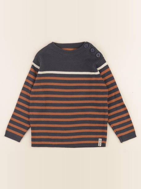 Pull - 3 ans Bleu, marron 1 - vertbaudet enfant 