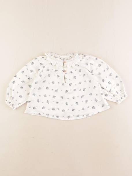 Blouse - 9 mois Beige, bleu 1 - vertbaudet enfant 