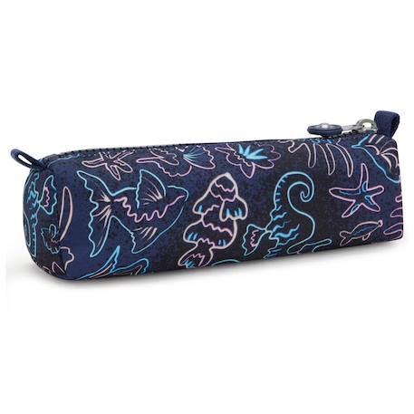 Trousse fille nylon lisse avec porte-clé singe Bleu / rose 4 - vertbaudet enfant 