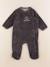 Pyjama velours - 6 mois Taupe 1 - vertbaudet enfant 