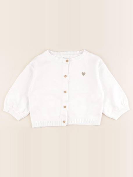 Gilet - 12 mois Blanc 1 - vertbaudet enfant 