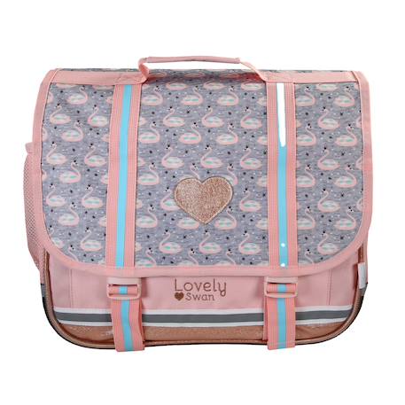 Cartable scolaire 38 cm Lovely Swan Rose 1 - vertbaudet enfant 