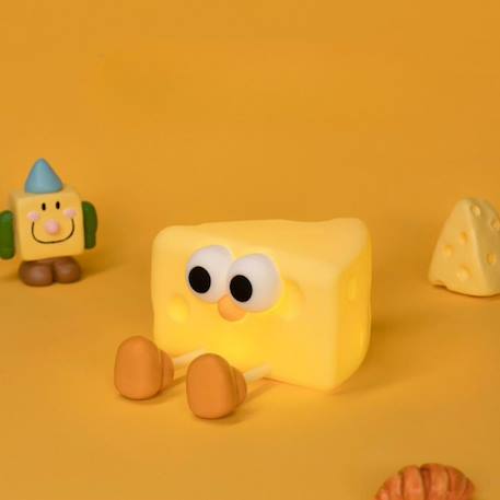 Veilleuse rechargeable fromage Jaune, orange, noir 1 - vertbaudet enfant 