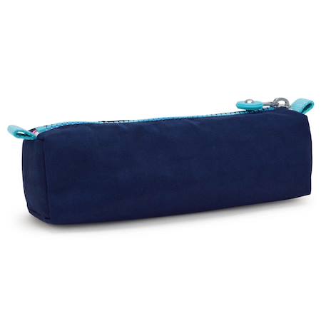 Trousse nylon lisse avec porte-clé singe Bleu marine/turquoise 4 - vertbaudet enfant 