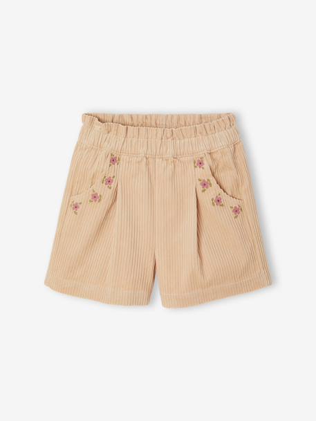 Short fille taille paperbag vanille 1 - vertbaudet enfant 
