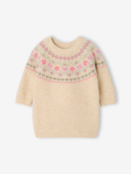 Robe bébé fille manches longues vanille 1 - vertbaudet enfant 