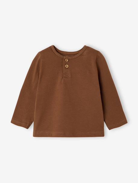 Lot de 2 T-shirts bébé garçon manches longues cacao+vert émeraude 3 - vertbaudet enfant 