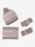 Ensemble fille tricot bonnet, snood et gants moka 1 - vertbaudet enfant 