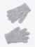 Ensemble fille tricot bonnet, snood et gants bleu ciel+gris chiné 10 - vertbaudet enfant 