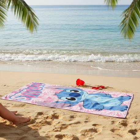 Serviette de plage motif et personnage lilo & stitch Rose 2 - vertbaudet enfant 