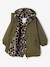 Parka fille à capuche doublée imitation fourrure bois de rose+noir+prune+vert foncé 22 - vertbaudet enfant 