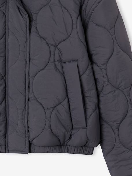 Doudoune légère fille à capuche noir 5 - vertbaudet enfant 