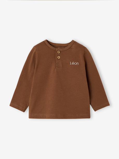 Lot de 2 T-shirts bébé garçon manches longues cacao+vert émeraude 8 - vertbaudet enfant 