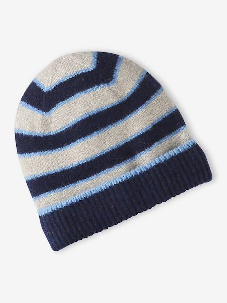 Ensemble garçon bonnet, snood et mitaines blanc chiné 2 - vertbaudet enfant 