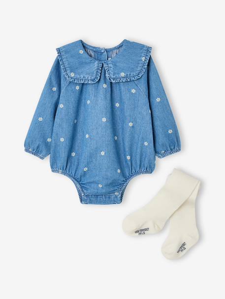Bébé-Ensemble barboteuse bébé avec collants