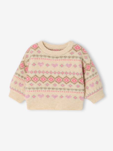 Pull bébé fille manches longues rose 4 - vertbaudet enfant 