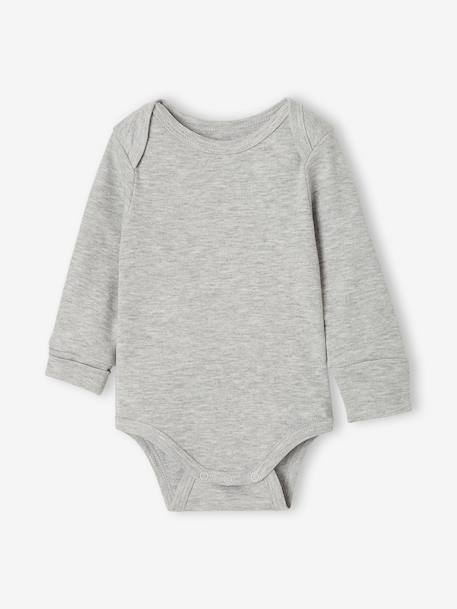 Lot de 5 bodies naissance manches longues vert sauge 6 - vertbaudet enfant 
