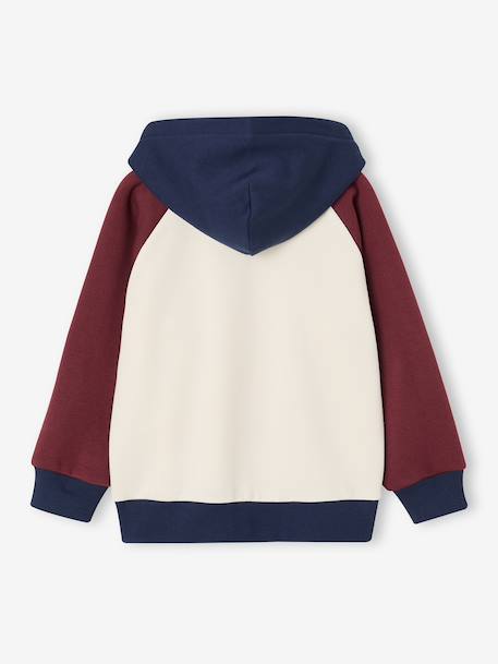 Sweat à capuche garçon bordeaux 2 - vertbaudet enfant 