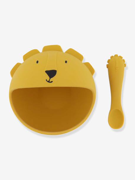 Set repas bébé Mr. Lion jaune+rose pâle+vert 4 - vertbaudet enfant 