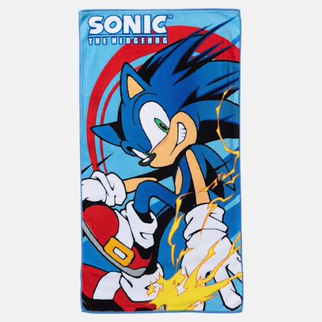 Serviette de plage décor et personnage sonic Bleu 1 - vertbaudet enfant 