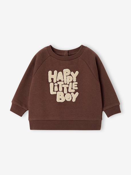 Sweat bébé garçon manches longues marron 1 - vertbaudet enfant 