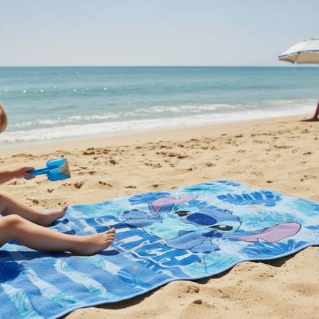 Serviette de plage décor et personnage lilo & stitch Bleu 2 - vertbaudet enfant 
