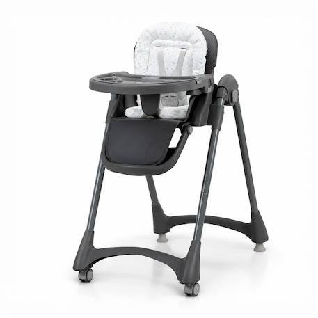 Chaise haute évolutive 6 niveaux pliable Soja Arbres Gris+Triangles Gris 7 - vertbaudet enfant 