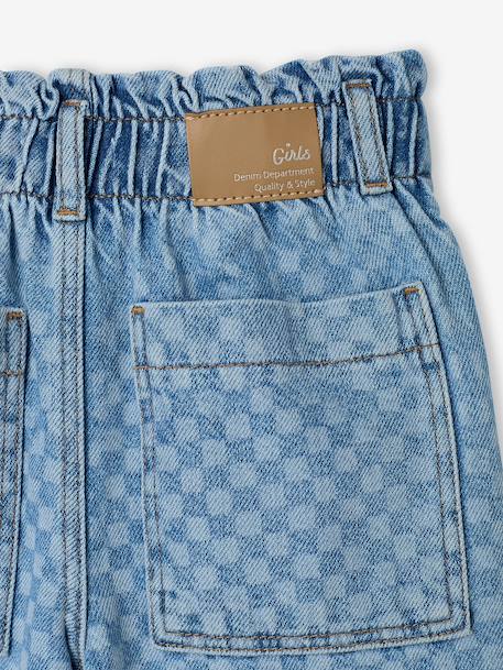 Pantalon fille large motifs fantaisie bleu clair+bleu foncé+denim gris 5 - vertbaudet enfant 