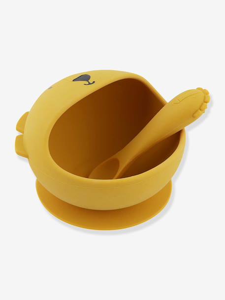 Set repas bébé Mr. Lion jaune+rose pâle+vert 6 - vertbaudet enfant 