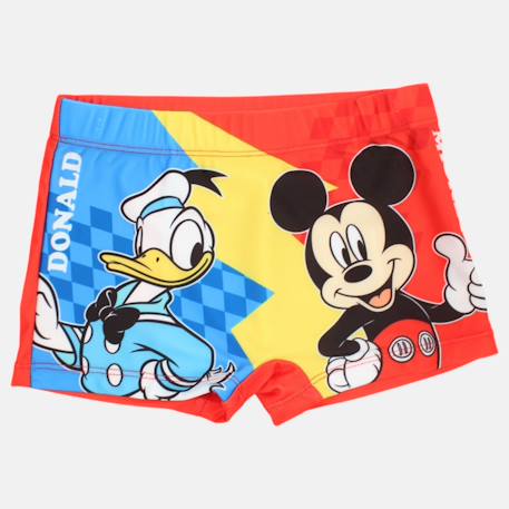 Maillot enfant short orange et bleu mickey Rouge 4 - vertbaudet enfant 