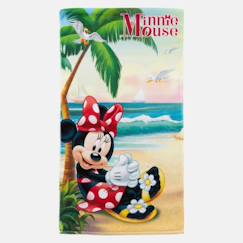 Linge de maison et décoration-Serviette de plage décor plage et personnage minnie