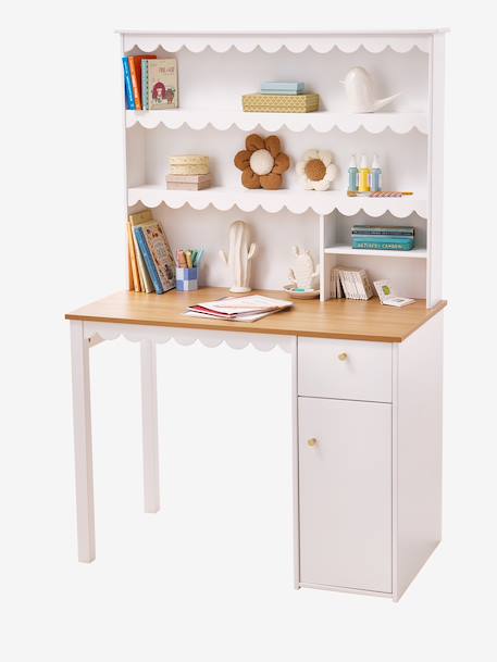 Bureau enfant rangement feston blanc 4 - vertbaudet enfant 