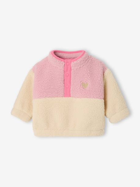 Sweat bébé fille manches longues rose 1 - vertbaudet enfant 