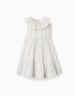 Bébé-Robe, jupe-Robe sans manches en coton à rayures ethniques b&s