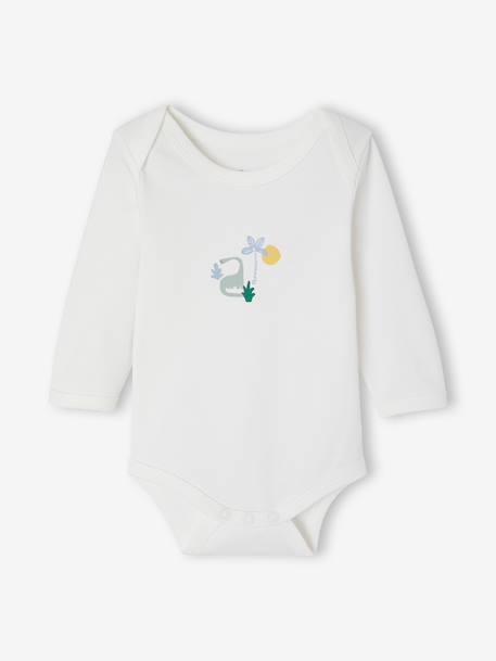Lot de 5 bodies bébé garçon manches longues écru 3 - vertbaudet enfant 