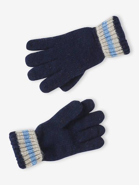 Ensemble garçon bonnet, snood et mitaines blanc chiné 3 - vertbaudet enfant 