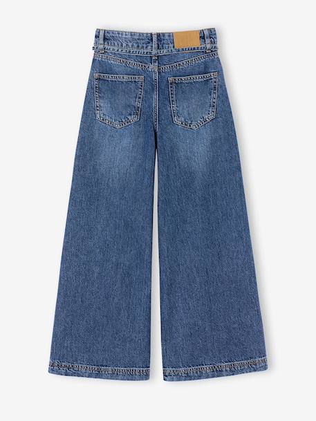 Jean large fille bleu moyen 2 - vertbaudet enfant 