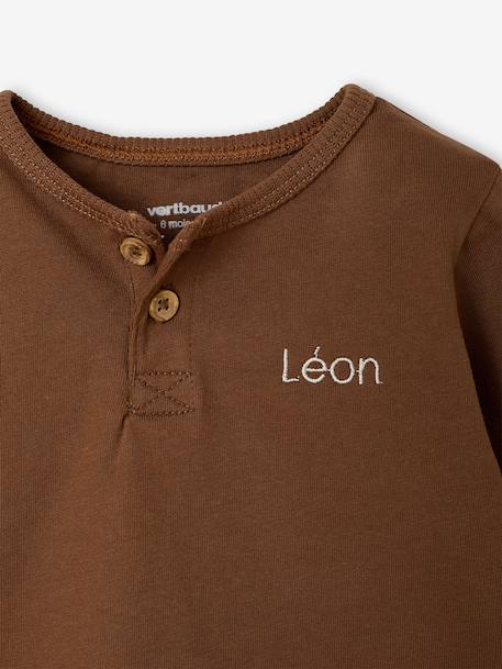 Lot de 2 T-shirts bébé garçon manches longues cacao+vert émeraude 6 - vertbaudet enfant 