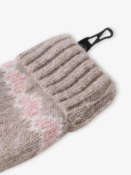 Ensemble fille tricot bonnet, snood et gants moka 7 - vertbaudet enfant 