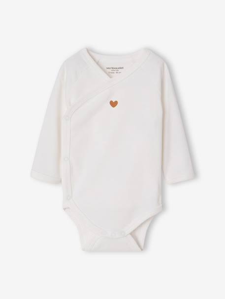 Lot de 5 bodies naissance fille manches longues écru 4 - vertbaudet enfant 