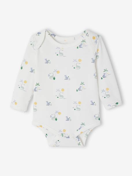 Lot de 5 bodies bébé garçon manches longues écru 6 - vertbaudet enfant 