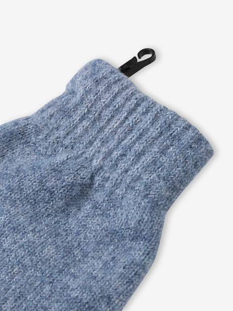 Ensemble fille tricot bonnet, snood et gants bleu ciel+gris chiné 7 - vertbaudet enfant 