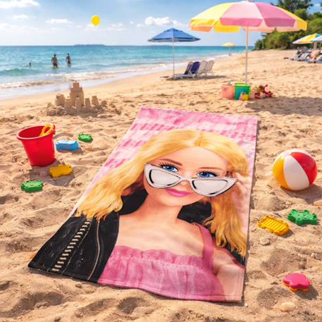 Serviette de plage polyester fille barbie Rose 2 - vertbaudet enfant 
