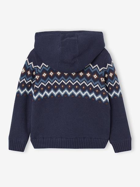 Gilet à capuche garçon marine 2 - vertbaudet enfant 